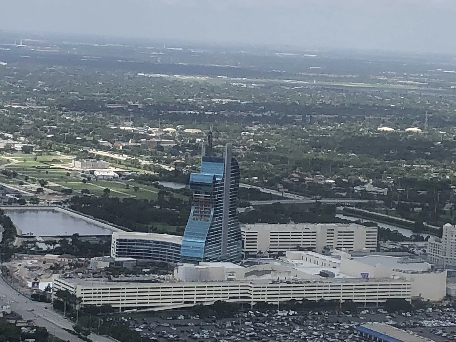 The guitar-shaped Seminole Hard Rock Hotel tower in Hollywood, Florida