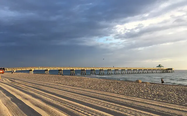 The Deerfield International Fishing Pier in Deerfield Beach, Florida